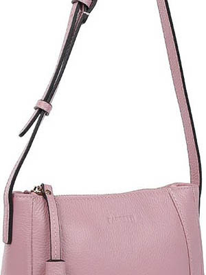 Женская сумочка светло-рубиновая через плечо