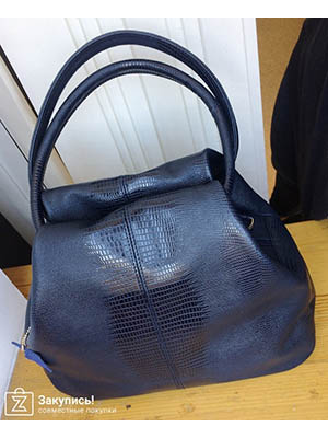 Женская сумка тёмно-пурпурная из натуральной кожи