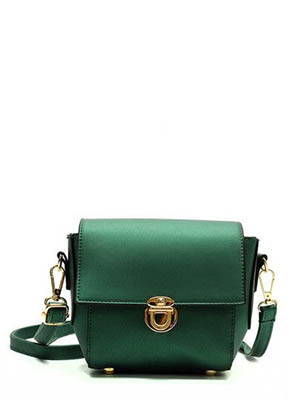 Женская сумочка тёмно-зелёная модная