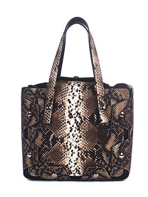 Женская сумочка тёмно-шоколадная из натуральной кожи