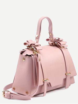 Женская сумка светло-розовая модная