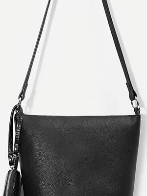 Женская сумочка тёмно-бордовая через плечо