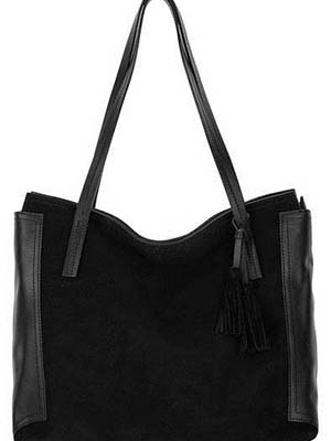 Женская сумочка тёмно-чёрная модная